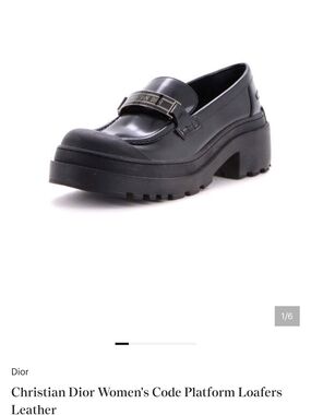 Dior Women's Black Platform Loafers